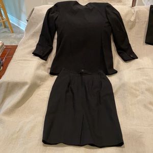 Black wool suit